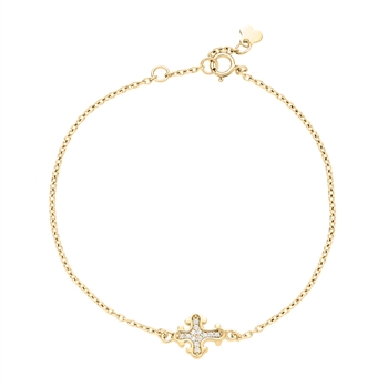 Lund Copenhagen - Armband Dagmarkreuz mit zirkonia 8kt.